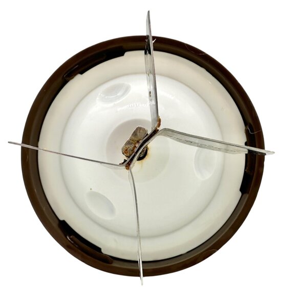 Vintage Gemco Syrup Dispenser and Nut Food Chopper with Brown Lids Glass Bodies - Picture 10 of 10